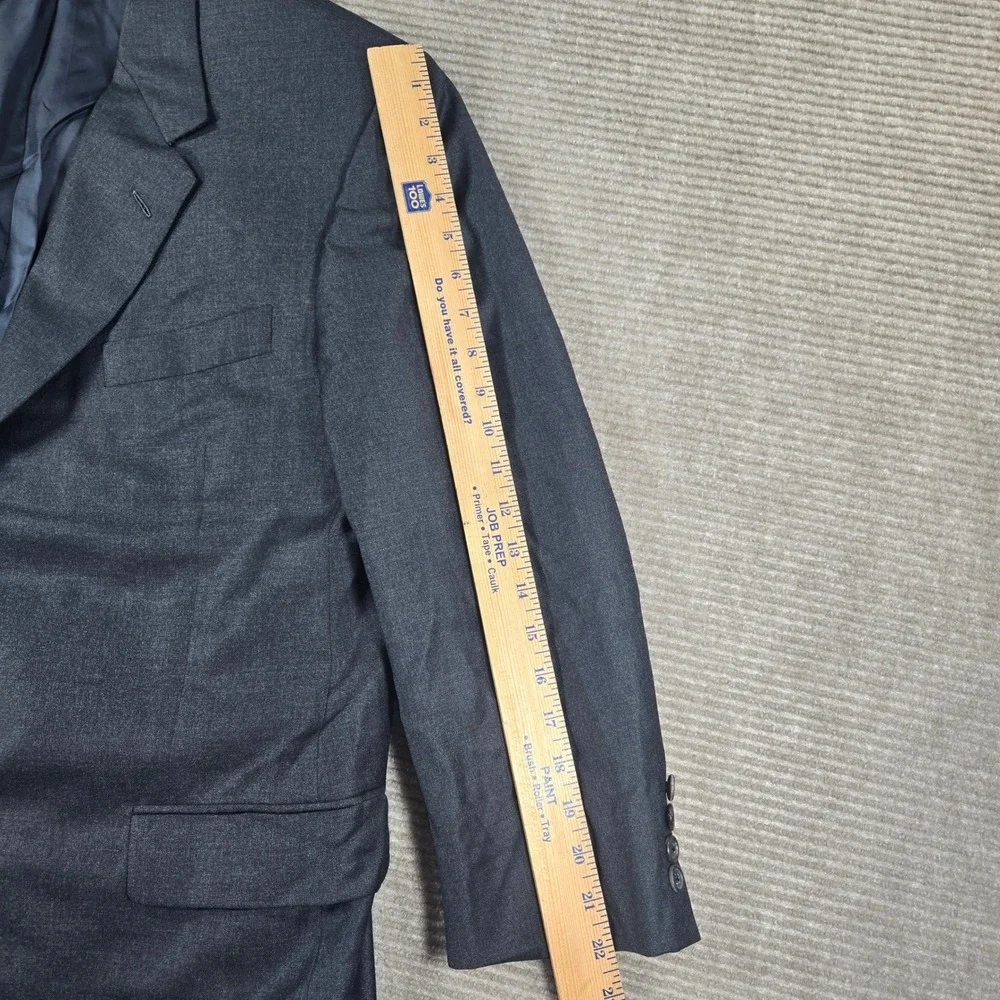 Hickey Freeman Mens 44 Reg Gray Wool Boardroom Two‎ Button Blazer Sport Coat